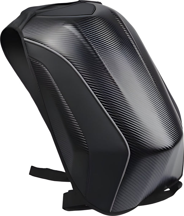 CarryQuest® - Carbon Fiber Motorhelm Rugzak 30L - Waterdichte Tas - Motor Rugzak - Harde Schaal - Turtle Bag - Innovatieve Motorfietstas - Waterbestendig - Grijs