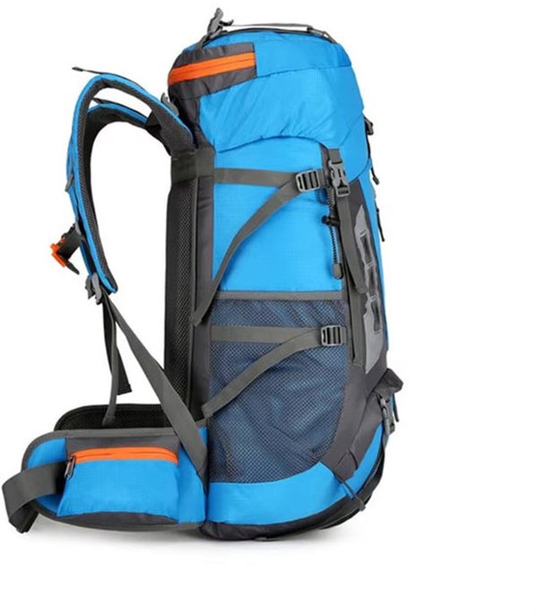 Hiking rugzak 70L nylon waterbestendig met drinksysteem en regenhoes - 6 Kleuren