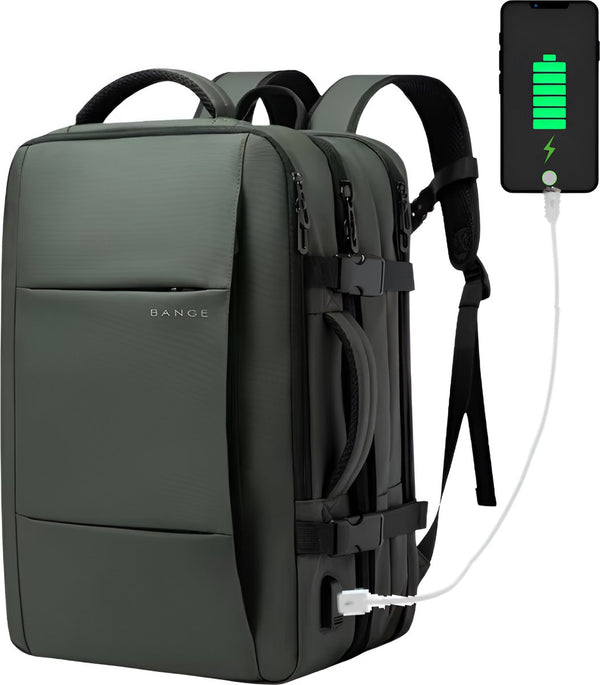 Reistrugzak 17.3 inch laptopvak uitbreidbaar waterdicht 37L - 2 Kleuren