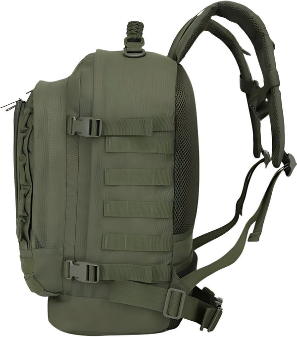CarryQuest® - 35L Militaire Tactische Rugzak - Waterdichte Nylon Outdoor Backpack met MOLLE-systeem, Meerdere Vakken, Verstelbare Schouderbanden & Buitenopslag - 48x33 cm - Groen