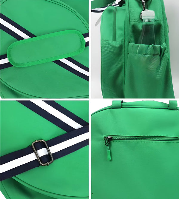 Tennistas dames met trekkoord en schoenentas voor 2 rackets - Polyester - 40x13x38 cm - 3 Kleuren