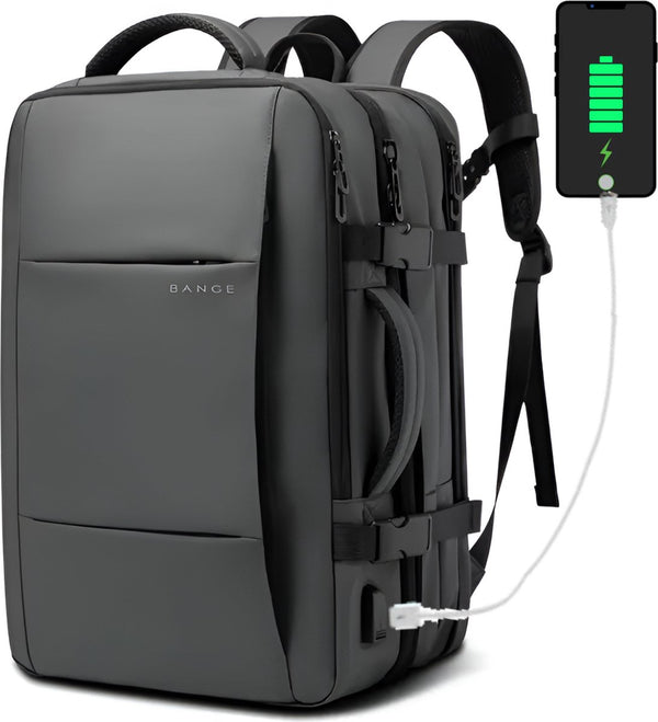 Reistrugzak heren 17.3 inch laptop waterdicht uitbreidbaar USB-poort - 2 Kleuren