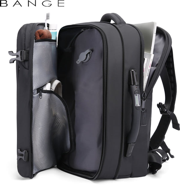 CarryQuest® - Vacuüm Rugzak B-Pro - Handvat Weegschaal - incl. Powerbank JuiceBoxx® - Draadloze Pomp - handbagage rugzak - Zwart - Vliegtuig, Koffer, Reisrugzak, - Waterdichte Reistas - Reizen, Zaken, Zakenreizen, Weekend