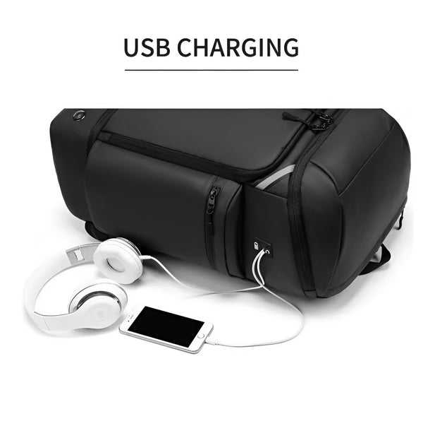 Reisrugzak heren 50L met USB-poort en schoenentas waterdicht Oxford doek - 2 Kleuren