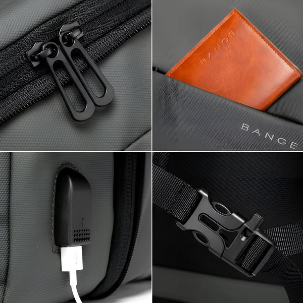 Reistrugzak 17.3 inch laptopvak uitbreidbaar waterdicht 37L - 2 Kleuren