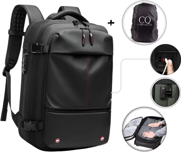 Vacuüm rugzak 60L met ingebouwde pomp, laptopvak 17 inch, waterafstotend polyester - 2 Varianten