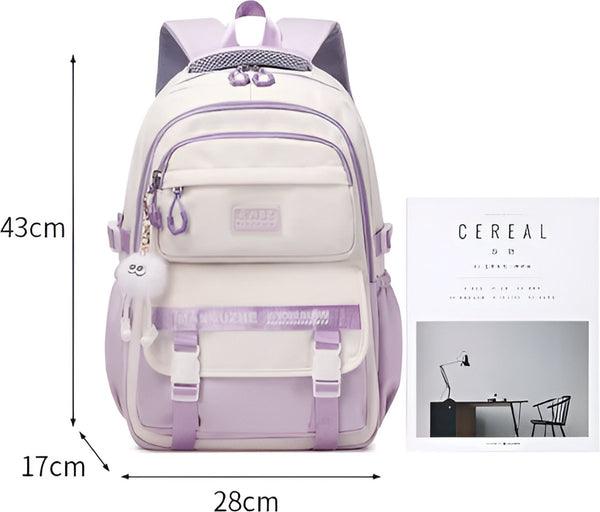 Schoolrugzak 7-12 jaar ruime rugzak duurzaam nylon basisschool tas - 5 Kleuren