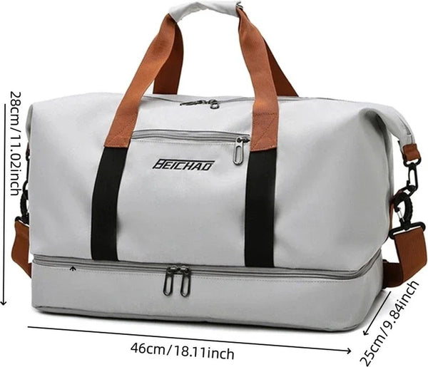 CarryQuest® - Weekendtas - Weekendtas Blauw - 20-35L - Dames - Heren - Reizen - Sport - Oxford - Waterdicht - Ruim - Stijlvol - Comfortabel - Bol.com - Blauw