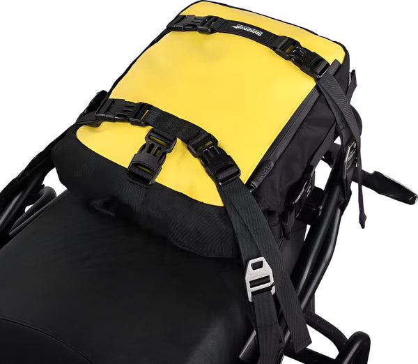 CarryQuest® - Motorfiets Achter Tas 10L Waterdicht Multifunctioneel Zadel Zijbagage Tas Fietsrugzak Universeel 10L - Geel