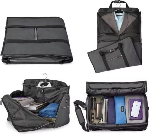 CarryQuest® - Reistas - Reistassen - 2-in-1 - Hangende Kofferpak - Waterdicht - Nylon - Zakelijk - Weekendtas - Reizen - Unisex - 54cmx33cmx29cm - 0.68kg - Gratis Verzending - Retourneren - 30 Dagen - Zwart