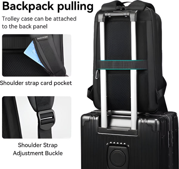 Laptop rugzak 15,6 inch met USB-oplaadpoort en ergonomisch ontwerp - 2 Kleuren