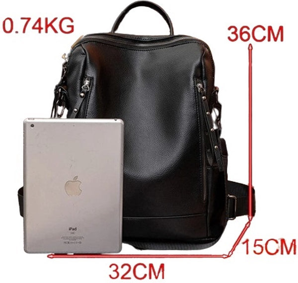 CarryQuest® - 36x15x32cm - Handtas Rugzak - PU-leer - Dames - Beige