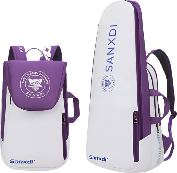 Sporttas opvouwbaar met racket- en schoenenvak canvas - 3 Kleuren