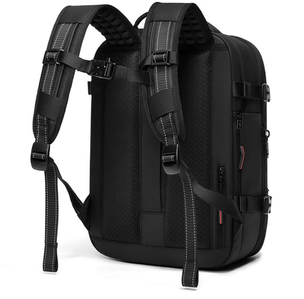 Reisrugzak vacuum compressie 48L met laptopvak 16 inch TSA-slot USB - 2 Kleuren en 2 Uitvoeringen