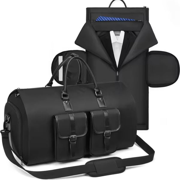 CarryQuest® - Opvouwbare - Weekendtas - Reistas - Zakelijke - Weekendtas - Reistassen - Zakelijke Reistas - Zakelijke Reistassen - Heren - Opvouwbaar - Polyester - 58x33x34cm - 1kg - Bol.com - Zwart