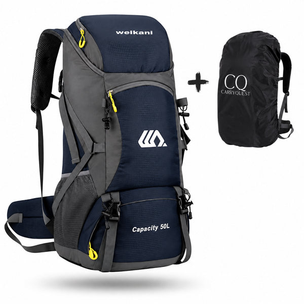 Wandelrugzak 50L waterdicht met schoenenvak en laptopvak - 6 Kleuren