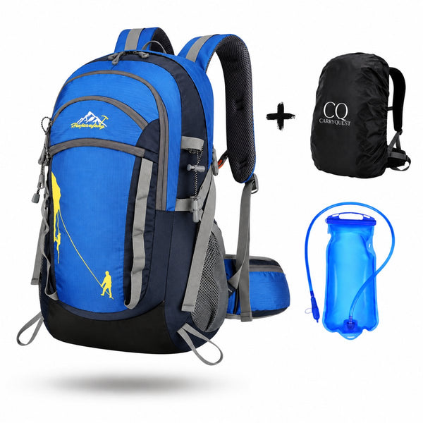 Hiking Rugzak 35L nylon met ingebouwd drinksysteem en regenhoes - 4 Kleuren