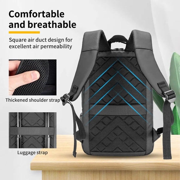CarryQuest® - Grote Capaciteit - Schoolrugzak - Duurzaam Nylon - Comfortabel Draagsysteem - Zwart
