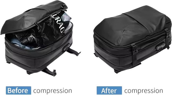 Vacuum Rugzak Pro1 met inclusieve pomp, 60L uitbreidbaar, waterdicht, handbagage - 4 Kleuren
