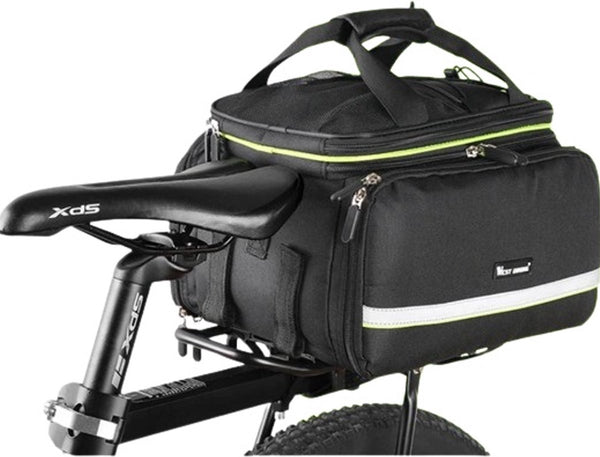 CarryQuest® - Fietstas - Fietstassen - Waterdichte Fietstas - 3 in 1 Fietstas - Fietstas Regenhoes - Schoudertas - Handtas - Opvouwbare Fietstas - Zwart