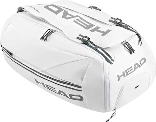 CarryQuest® - Tennistas - Tennis Draagtas - Djokovic Wimbledon - 40L - Wit - Schoenencompartiment - Squash-Tennis-Badminton-Pickleball-Padel - Wit/Groen