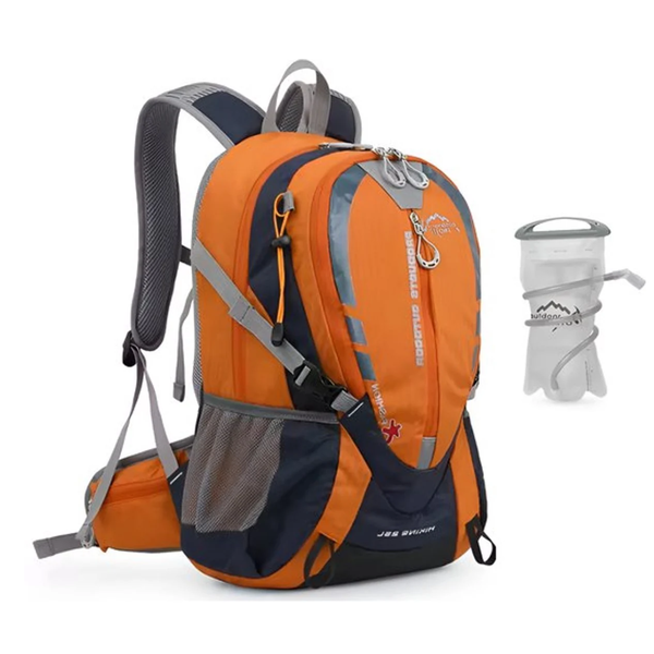 CarryQuest® - 25L Hydratatie Rugzak + 2L Waterzak - Polyester Fiets- & Wandelrugzak met Drinksysteem, Rugventilatie, Laptopvak & Front-/Toploader - 45x30x19 cm - 4 Kleuren