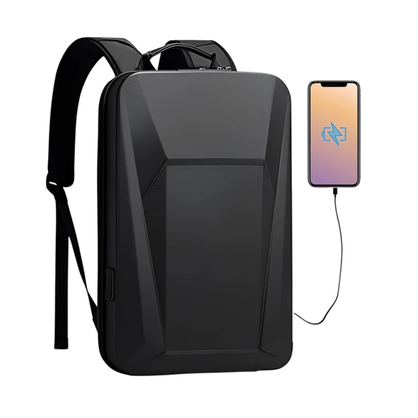 CarryQuest® - Shell Ontwerp Anti-dief TSA Lock Rugzak - Reistas Met USB Opladen - Waterdicht, Ergonomisch, Slimme Opbergruimte - 15.6 inch - 3 Kleuren
