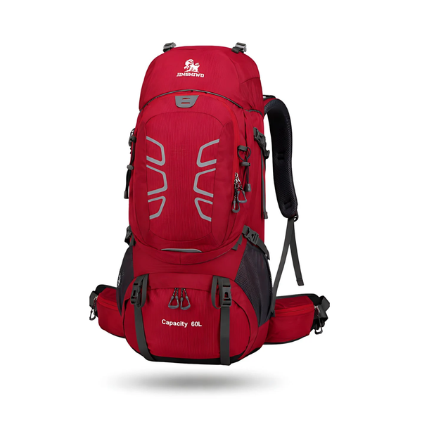 Bergbeklimmen rugzak 60L weerbestendig nylon met rugventilatie en heupband - 4 Kleuren
