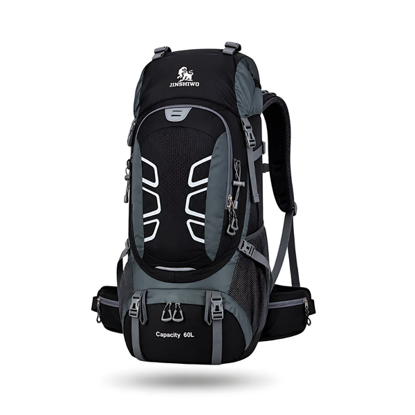 Bergbeklimmen rugzak 60L weerbestendig nylon met rugventilatie en heupband - 4 Kleuren
