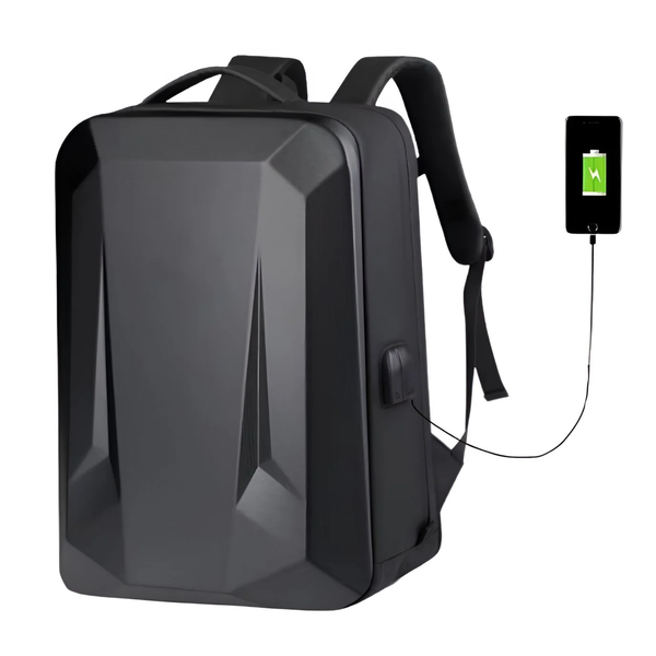 CarryQuest® - Rugzak Uitbreidbare Computertas - Zakenreis Bagagetas - 20-35L Capaciteit - Shell-Rugzak - Comfortabel Draagcomfort - Y4 Zwart