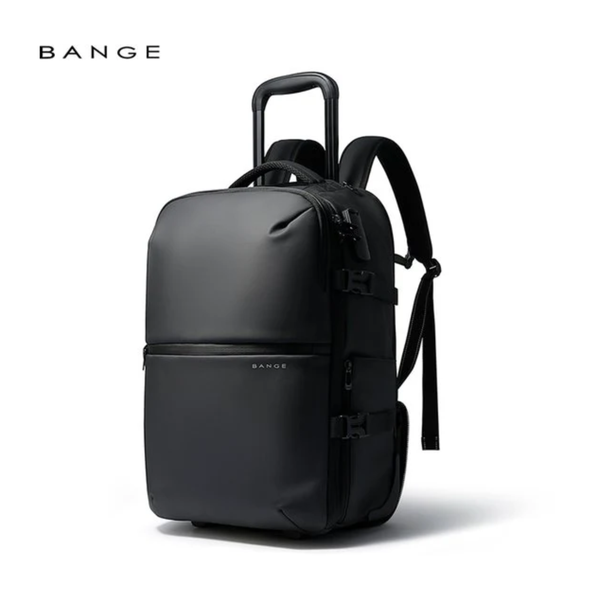 CarryQuest® - BANGE Rugzaktrolley 34L – Trolley Rugzak met Wielen - Laptopvak 15.6 inch - TSA Slot - Waterafstotend - Reistas - BG8150 - Zwart