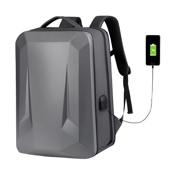 CarryQuest® - Rugzak Uitbreidbare Computertas - Zakenreis Bagagetas - 20-35L Capaciteit - Shell-Rugzak - Comfortabel Draagcomfort - Y4 Grijs