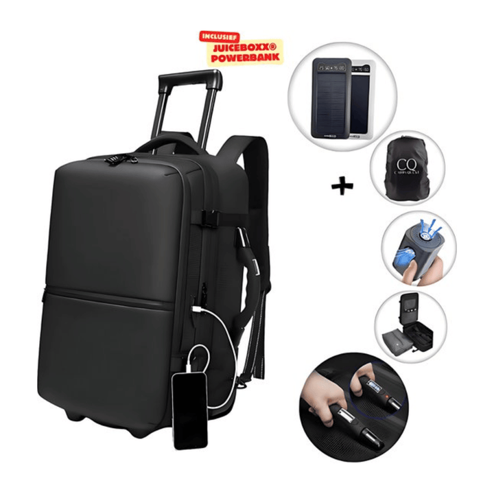 CarryQuest® Vacuüm Rugzak Trolley RZ/TX Pro Evo – Pomp, Handgreep Weeg