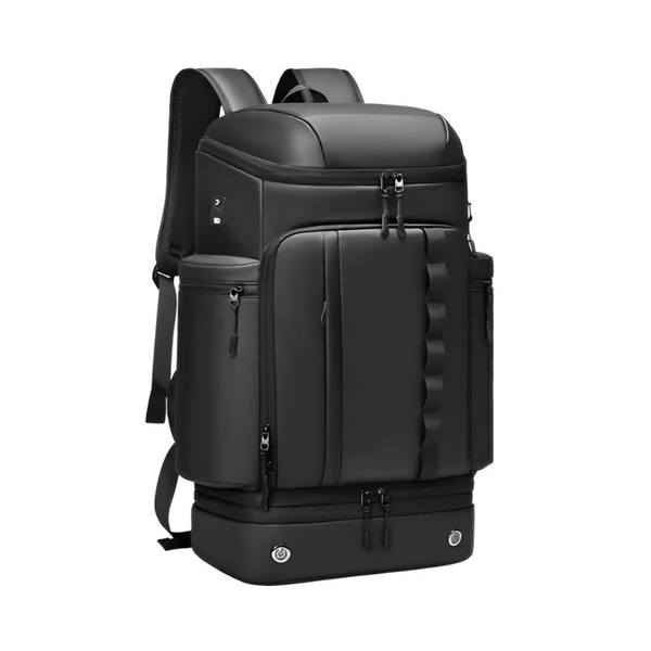 CarryQuest® - Reizen Wandelrugzak voor Mannen - 50L Capaciteit - Waterdicht Oxford-doek - Zwart