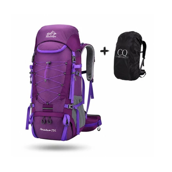 Campingrugzak 75 liter waterdicht met laptopvak en regenhoes - 4 Kleuren