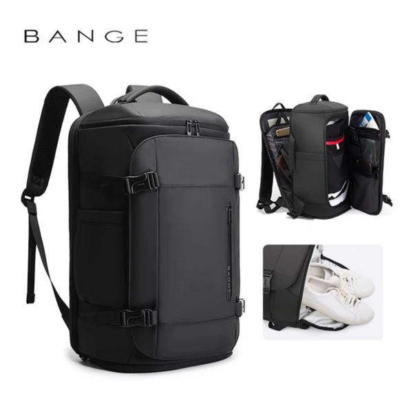 CarryQuest®-BANGE Handbagage Reisrugzak 46x31x20 cm - Cabin Bag / Cabin Rugzak - Reisrugzak Vliegtuig - 180° Kofferopening - Laptopcompartiment 17 inch - Waterafstotend - Slimme Organizer Vakken - Grote Inhoud - Weekendtas Rugzak - Travel Backpack voor…