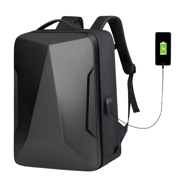 CarryQuest® - Rugzak Uitbreidbare Computertas - Zakenreis Bagagetas - 20-35L Capaciteit - Shell-Rugzak - Comfortabel Draagcomfort - Y2 Zwart