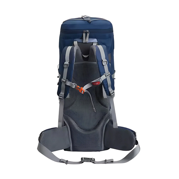 Wandelrugzak 60L nylon met regenhoes, schoenenvak en rugventilatie - 5 Kleuren