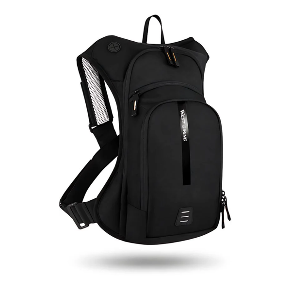 CarryQuest® - 10L Professionele Sportrugzak - Ultralichte Polyester Hiking Daypack met Bounce-Free Harness, Hydratatiesysteem, Reflecterend Ontwerp & Rugventilatie - 31x12x44 cm - Zwart