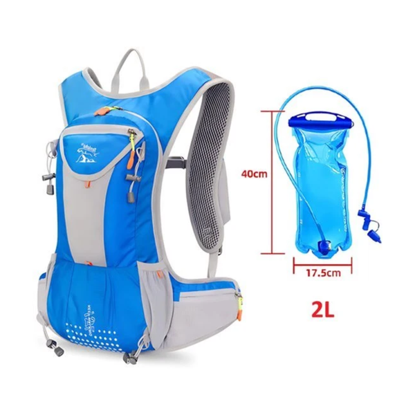 Hydratatie fietsrugzak 2L waterzak ultralicht polyester waterdicht reflecterend rugventilatie - 7 Kleuren