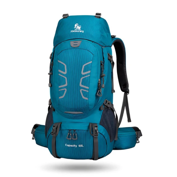 Bergbeklimmen rugzak 60L weerbestendig nylon met rugventilatie en heupband - 4 Kleuren