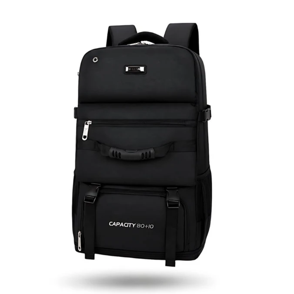 CarryQuest® 90L Trekking Rugzak - Waterdichte Hiking Backpack met Grote Capaciteit & Rugventilatie - Zwart