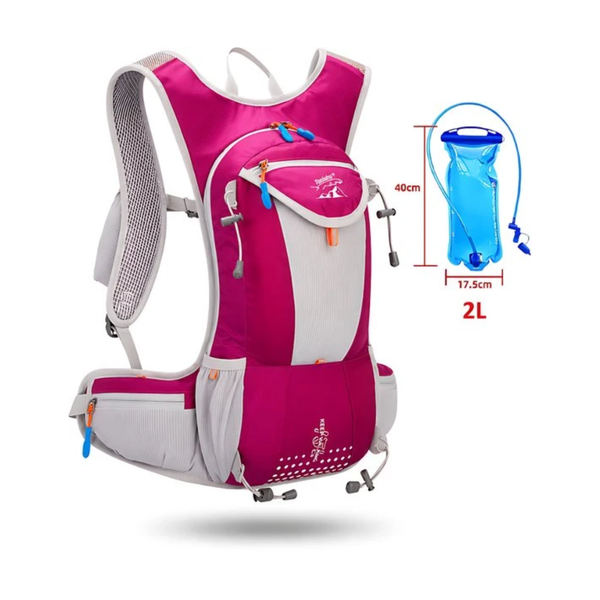 Hydratatie fietsrugzak 2L waterzak ultralicht polyester waterdicht reflecterend rugventilatie - 7 Kleuren
