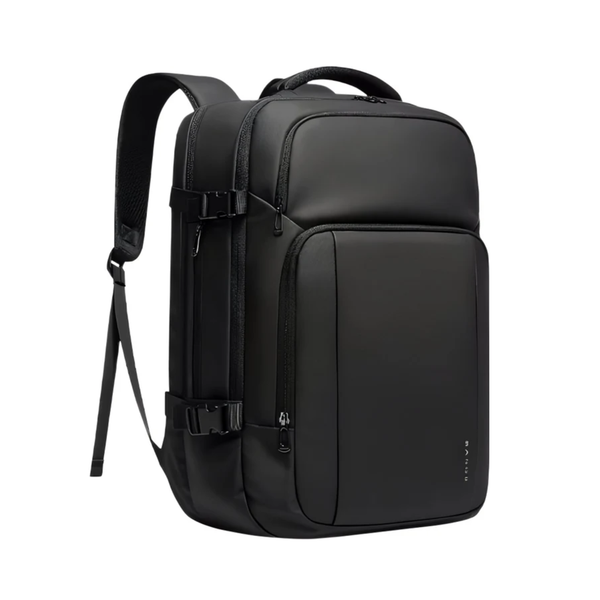 CarryQuest® - USB Oplaadbare Reisrugzak - 20-35L Capaciteit + Laptopvak tot 15,6 inch - Waterdicht - Ergonomisch Draagcomfort - Zwart