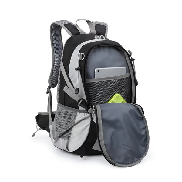 CarryQuest® - 25L Hydratatie Rugzak + 2L Waterzak - Polyester Fiets- & Wandelrugzak met Drinksysteem, Rugventilatie, Laptopvak & Front-/Toploader - 45x30x19 cm - 4 Kleuren