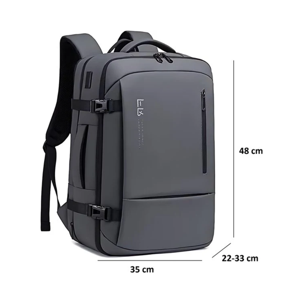 CarryQuest® - Multifunctionele Rugzak voor Heren - 20-35L Capaciteit - Hoogwaardige Nylon - Grijs