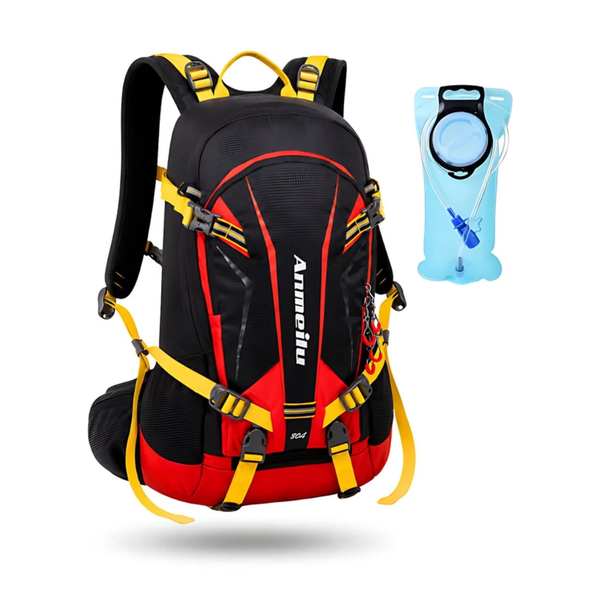 CarryQuest® - 20L Fietsrugzak Schoudertas - Nylon Hydratatierugzak met Regenhoes, Hydratatie-indeling, Rugventilatie & Front-/Toploader - 47x28x16 cm - 2 Kleuren