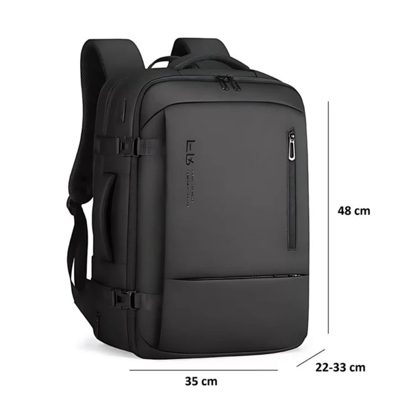 CarryQuest® - Multifunctionele Rugzak voor Heren - 20-35L Capaciteit - Hoogwaardige Nylon - Zwart