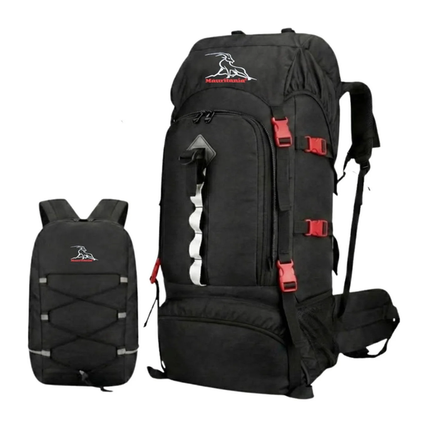 Mauritania® – 70L/100L - 2in1 – Hiking Backpack – Camping Backpacks – Outdoor Hiking Backpack – Large XL – Black