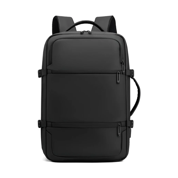 CarryQuest® - Toposhine Zakelijke Designer Rugzak - Ruime Opbergruimte + Ingebouwde Datakabel - Casual - Herenlaptoprugzak - Voor studenten - Zwart